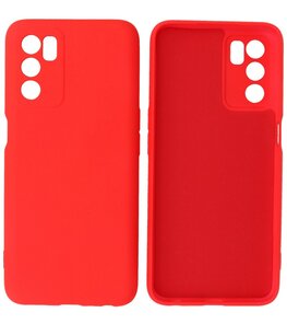 2.0mm Dikke Fashion Telefoonhoesje - Siliconen Hoesje voor Oppo A16 - Rood 2.0mm Dikke Fashion Telefoonhoesje - Siliconen Hoesje voor Oppo A16 - Rood