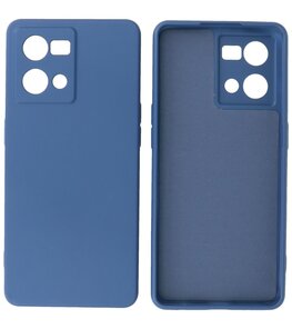 2.0mm Dikke Fashion Telefoonhoesje - Siliconen Hoesje voor Oppo Reno 8 4G - Navy 2.0mm Dikke Fashion Telefoonhoesje - Siliconen Hoesje voor Oppo Reno 8 4G - Navy