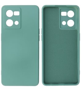 2.0mm Dikke Fashion Telefoonhoesje - Siliconen Hoesje voor Oppo Reno 8 4G - Donker Groen 2.0mm Dikke Fashion Telefoonhoesje - Siliconen Hoesje voor Oppo Reno 8 4G - Donker Groen