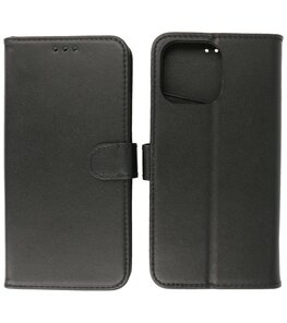 Echt Lederen Hoesje Wallet Case Telefoonhoesje voor iPhone 14 Pro - Zwart Echt Lederen Hoesje Wallet Case Telefoonhoesje voor iPhone 14 Pro - Zwart
