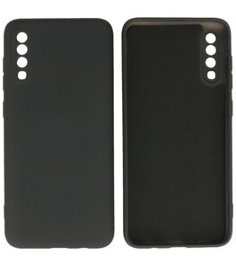 2.0mm Dikke Fashion Telefoonhoesje - Siliconen Hoesje voor Samsung Galaxy A70 - Zwart