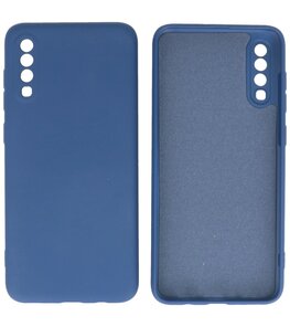2.0mm Dikke Fashion Telefoonhoesje - Siliconen Hoesje voor Samsung Galaxy A70 - Navy