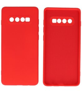 2.0mm Dikke Fashion Telefoonhoesje - Siliconen Hoesje voor Samsung Galaxy S10 Plus - Rood 2.0mm Dikke Fashion Telefoonhoesje - Siliconen Hoesje voor Samsung Galaxy S10 Plus - Rood