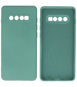 2.0mm Dikke Fashion Telefoonhoesje - Siliconen Hoesje voor Samsung Galaxy S10 Plus - Donker Groen 2.0mm Dikke Fashion Telefoonhoesje - Siliconen Hoesje voor Samsung Galaxy S10 Plus - Donker Groen