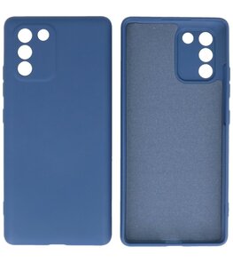 2.0mm Dikke Fashion Telefoonhoesje - Siliconen Hoesje voor Samsung Galaxy S10 Lite - Navy