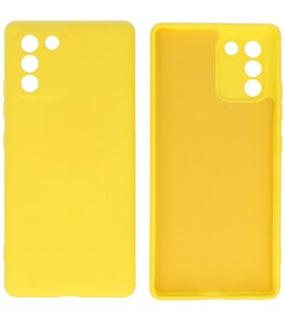 2.0mm Dikke Fashion Telefoonhoesje - Siliconen Hoesje voor Samsung Galaxy S10 Lite - Geel