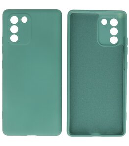 2.0mm Dikke Fashion Telefoonhoesje - Siliconen Hoesje voor Samsung Galaxy S10 Lite - Donker Groen