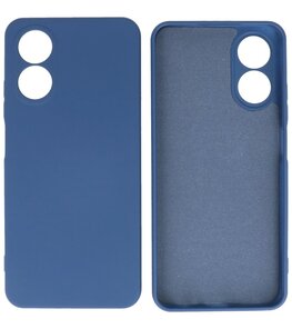 2.0mm Dikke Fashion Telefoonhoesje - Siliconen Hoesje voor Oppo A17 - Navy 2.0mm Dikke Fashion Telefoonhoesje - Siliconen Hoesje voor Oppo A17 - Navy