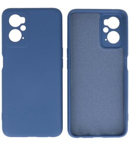 2.0mm Dikke Fashion Telefoonhoesje - Siliconen Hoesje voor Oppo A96 - Navy 2.0mm Dikke Fashion Telefoonhoesje - Siliconen Hoesje voor Oppo A96 - Navy