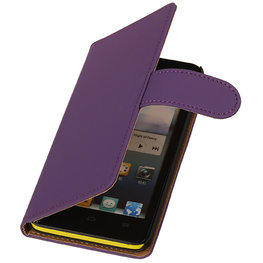 Hoesje voor Huawei Ascend G510 Effen Booktype Wallet Paars