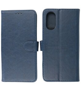 Oppo A17 Hoesje Book Case Portemonnee Telefoonhoesje - Navy Oppo A17 Hoesje Book Case Portemonnee Telefoonhoesje - Navy