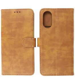 Oppo A17 Hoesje Book Case Portemonnee Telefoonhoesje - Bruin Oppo A17 Hoesje Book Case Portemonnee Telefoonhoesje - Bruin