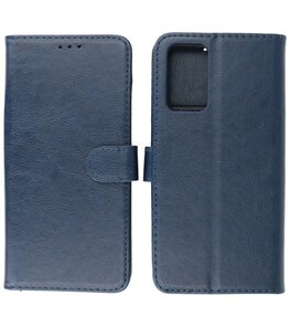 Oppo A96 Hoesje Book Case Portemonnee Telefoonhoesje - Navy Oppo A96 Hoesje Book Case Portemonnee Telefoonhoesje - Navy