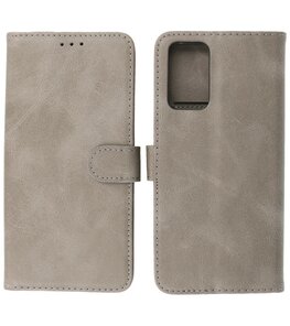 Oppo A96 Hoesje Book Case Portemonnee Telefoonhoesje - Grijs Oppo A96 Hoesje Book Case Portemonnee Telefoonhoesje - Grijs