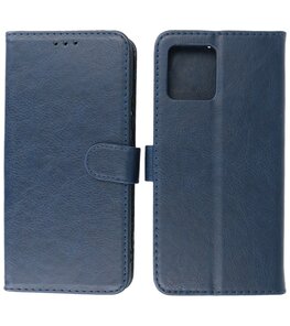 Motorola Moto G72 Hoesje Book Case Portemonnee Telefoonhoesje - Navy