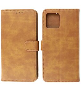 Motorola Moto G72 Hoesje Book Case Portemonnee Telefoonhoesje - Bruin