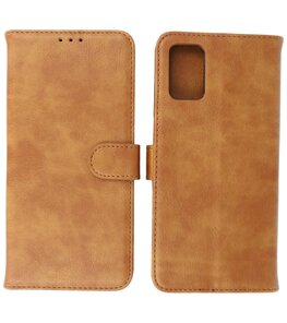 Motorola Moto E22 Hoesje Book Case Portemonnee Telefoonhoesje - Bruin