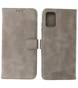 Motorola Moto E22 Hoesje Book Case Portemonnee Telefoonhoesje - Grijs