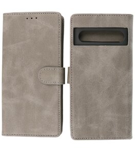 Google Pixel 7 Pro Hoesje Book Case Portemonnee Telefoonhoesje - Grijs Google Pixel 7 Pro Hoesje Book Case Portemonnee Telefoonhoesje - Grijs