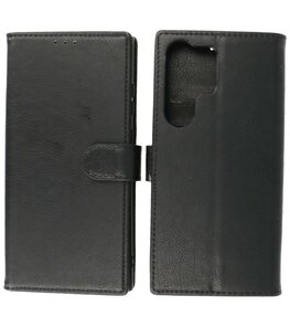 Samsung Galaxy S23 Ultra Hoesje Book Case Portemonnee Telefoonhoesje - Zwart Samsung Galaxy S23 Ultra Hoesje Book Case Portemonnee Telefoonhoesje - Zwart
