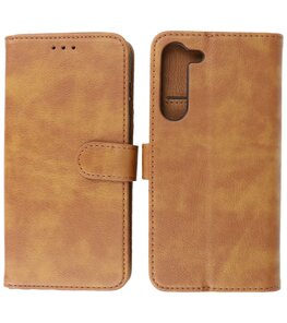 Samsung Galaxy S23 Plus Hoesje Book Case Portemonnee Telefoonhoesje - Bruin Samsung Galaxy S23 Plus Hoesje Book Case Portemonnee Telefoonhoesje - Bruin