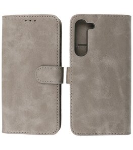 Samsung Galaxy S23 Plus Hoesje Book Case Portemonnee Telefoonhoesje - Grijs Samsung Galaxy S23 Plus Hoesje Book Case Portemonnee Telefoonhoesje - Grijs