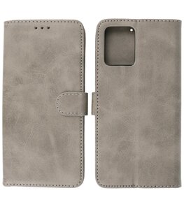 Motorola Moto G53 - G23 - G13 Hoesje Book Case Portemonnee Telefoonhoesje - Grijs