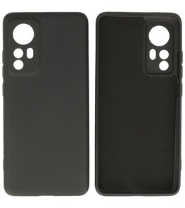 Xiaomi 12 Hoesje - 2.0mm Dikke Fashion Telefoonhoesje Backcover - Siliconen Hoesje - Zwart Xiaomi 12 Hoesje - 2.0mm Dikke Fashion Telefoonhoesje Backcover - Siliconen Hoesje - Zwart