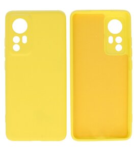Xiaomi 12 Hoesje - 2.0mm Dikke Fashion Telefoonhoesje Backcover - Siliconen Hoesje - Geel Xiaomi 12 Hoesje - 2.0mm Dikke Fashion Telefoonhoesje Backcover - Siliconen Hoesje - Geel