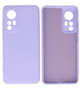 Xiaomi 12 Pro Hoesje - 2.0mm Dikke Fashion Telefoonhoesje Backcover - Siliconen Hoesje - Paars