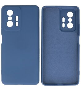 Xiaomi 11T Hoesje - 2.0mm Dikke Fashion Telefoonhoesje Backcover - Siliconen Hoesje - Navy Xiaomi 11T Hoesje - 2.0mm Dikke Fashion Telefoonhoesje Backcover - Siliconen Hoesje - Navy