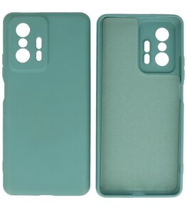 Xiaomi 11T Hoesje - 2.0mm Dikke Fashion Telefoonhoesje Backcover - Siliconen Hoesje - Donker Groen Xiaomi 11T Hoesje - 2.0mm Dikke Fashion Telefoonhoesje Backcover - Siliconen Hoesje - Donker Groen