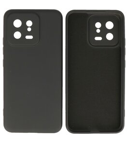 Xiaomi 13 5G Hoesje - 2.0mm Dikke Fashion Telefoonhoesje Backcover - Siliconen Hoesje - Zwart