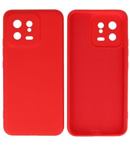 Xiaomi 13 5G Hoesje - 2.0mm Dikke Fashion Telefoonhoesje Backcover - Siliconen Hoesje - Rood
