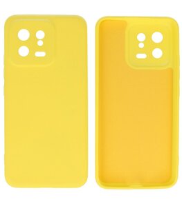 Xiaomi 13 5G Hoesje - 2.0mm Dikke Fashion Telefoonhoesje Backcover - Siliconen Hoesje - Geel