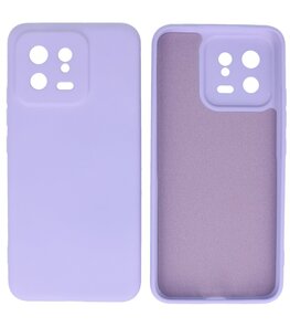 Xiaomi 13 5G Hoesje - 2.0mm Dikke Fashion Telefoonhoesje Backcover - Siliconen Hoesje - Paars