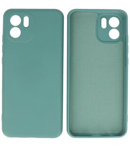 Xiaomi Redmi A1 Hoesje - 2.0mm Dikke Fashion Telefoonhoesje Backcover - Siliconen Hoesje - Donker Groen