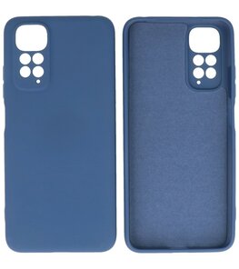 Xiaomi Redmi Note 11 4G Hoesje - 2.0mm Dikke Fashion Telefoonhoesje Backcover - Siliconen Hoesje - Navy Xiaomi Redmi Note 11 4G Hoesje - 2.0mm Dikke Fashion Telefoonhoesje Backcover - Siliconen Hoesje - Navy