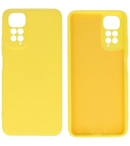 Xiaomi Redmi Note 11 4G Hoesje - 2.0mm Dikke Fashion Telefoonhoesje Backcover - Siliconen Hoesje - Geel Xiaomi Redmi Note 11 4G Hoesje - 2.0mm Dikke Fashion Telefoonhoesje Backcover - Siliconen Hoesje - Geel