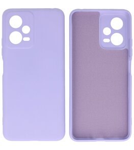 Xiaomi Redmi Note 12 5G Hoesje - 2.0mm Dikke Fashion Telefoonhoesje Backcover - Siliconen Hoesje - Paars