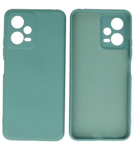 Xiaomi Poco X5 Hoesje - 2.0mm Dikke Fashion Telefoonhoesje Backcover - Siliconen Hoesje - Donker Groen
