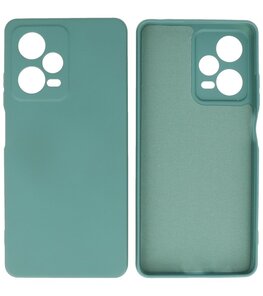 Xiaomi Redmi Note 12 Pro Plus 5G Hoesje - 2.0mm Dikke Fashion Telefoonhoesje Backcover - Siliconen Hoesje - Donker Groen