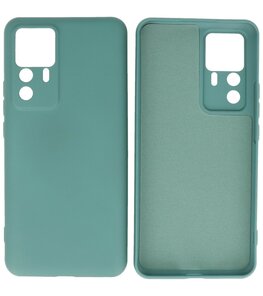 Xiaomi 12T Pro Hoesje - 2.0mm Dikke Fashion Telefoonhoesje Backcover - Siliconen Hoesje - Donker Groen Xiaomi 12T Pro Hoesje - 2.0mm Dikke Fashion Telefoonhoesje Backcover - Siliconen Hoesje - Donker Groen