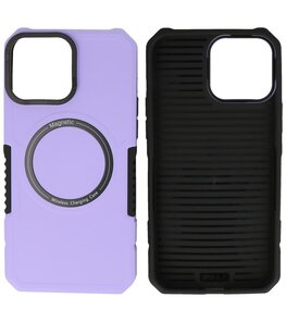 MagSafe Hoesje - Shockproof Back Cover voor de iPhone 13 Pro Max - Paars MagSafe Hoesje - Shockproof Back Cover voor de iPhone 13 Pro Max - Paars