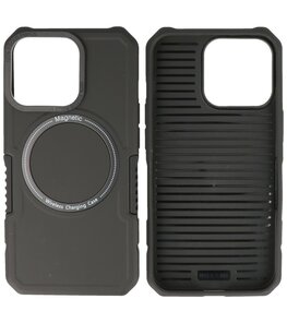 MagSafe Hoesje - Shockproof Back Cover voor de iPhone 13 Pro - Zwart