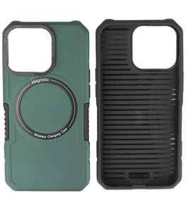 MagSafe Hoesje - Shockproof Back Cover voor de iPhone 13 Pro - Donker Groen