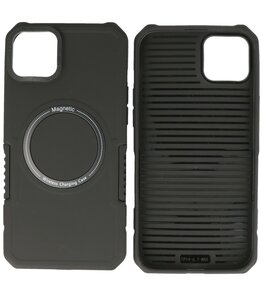 MagSafe Hoesje - Shockproof Back Cover voor de iPhone 14 Plus - Zwart