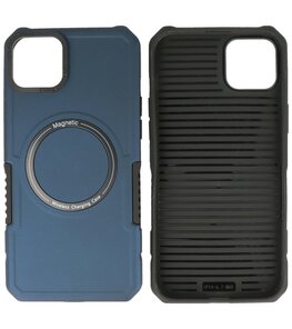 MagSafe Hoesje - Shockproof Back Cover voor de iPhone 14 Plus - Navy