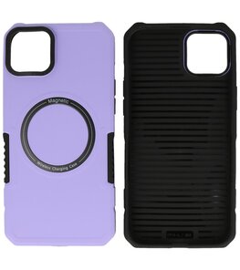 MagSafe Hoesje - Shockproof Back Cover voor de iPhone 14 Plus - Paars