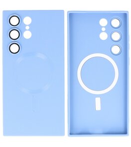 MagSafe Hoesje met Camera Beschermer voor Samsung Galaxy S23 Ultra Blauw MagSafe Hoesje met Camera Beschermer voor Samsung Galaxy S23 Ultra Blauw